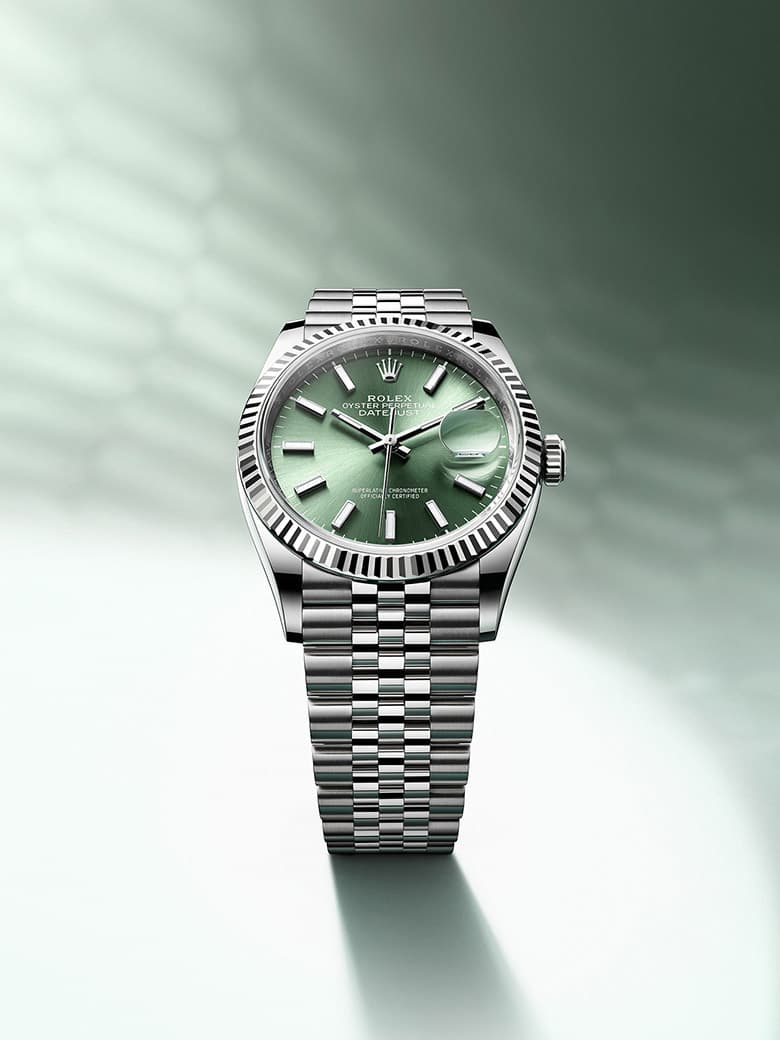 Rolex Datejust Oyster, Oystersteel and white gold