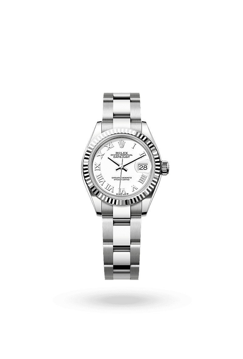 Rolex Lady-Datejust - Oyster, 28 mm, Oystersteel and white gold