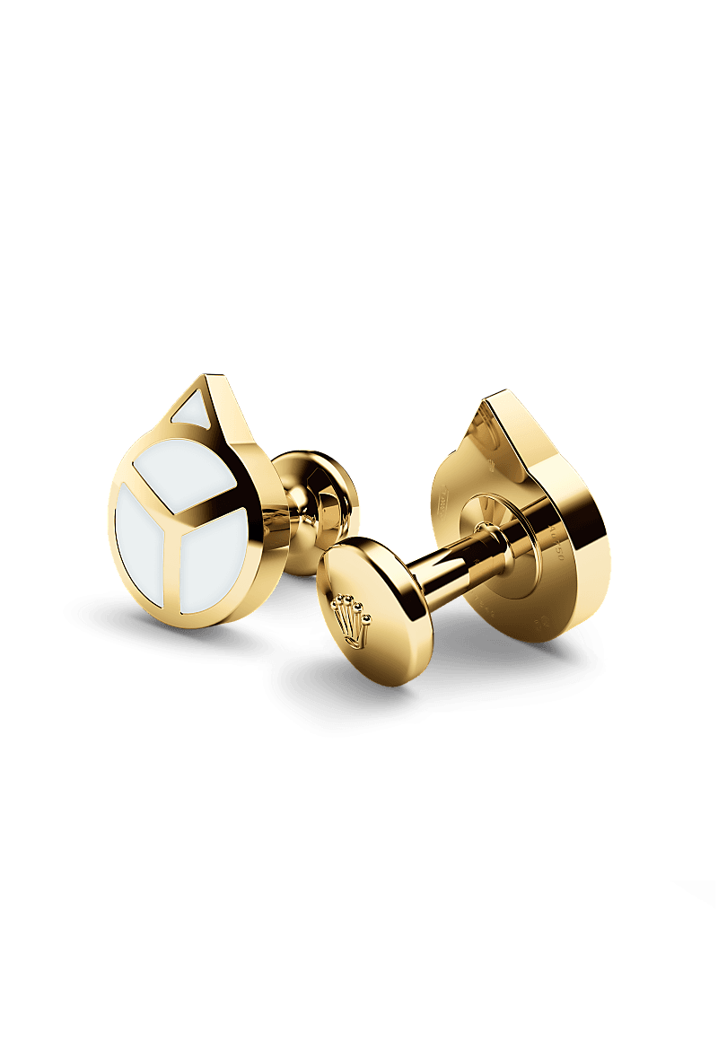Rolex Crown cufflinks Yellow gold and luminescent material